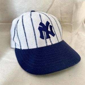 Vintage American Needle MLB Wool New York Yankees Pin Stripe Fitted Hat 6 7/8